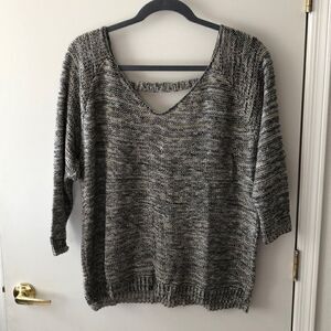 Susina Marled Knit Sweater size 3x NWT gray ebony